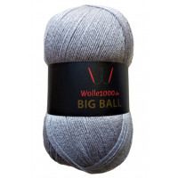 Wolle1000 BigBall Glitzer 270g - Farbe 001 - Grau
