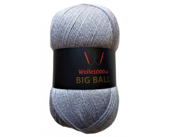 Wolle1000 BigBall Glitzer 270g - Farbe 001 - Grau