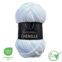Wolle1000 Chenille - 01 weiss - 100g