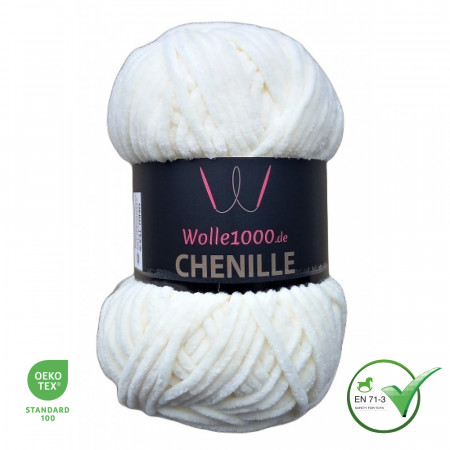 Wolle1000 Chenille - 02 creme - 100g