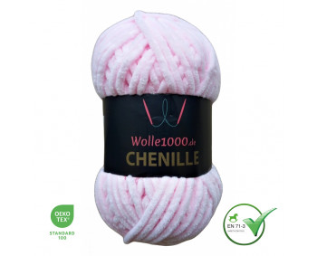 Wolle1000 Chenille - 04 babyrosa - 100g