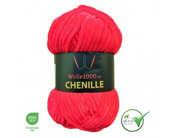 Wolle1000 Chenille - 08 rot - 100g