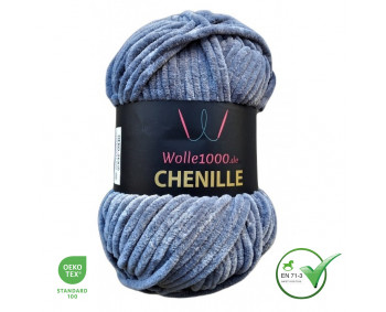 Wolle1000 Chenille - 09 grau - 100g