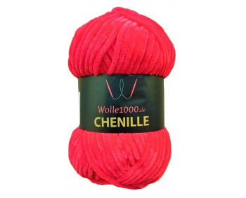 Wolle1000 Chenille - 08 rot - 100g