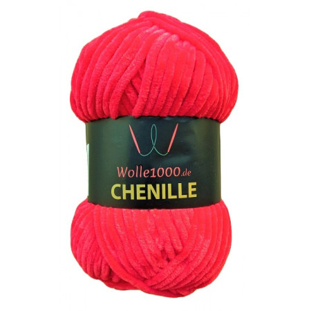 Wolle1000 Chenille - 08 rot - 100g