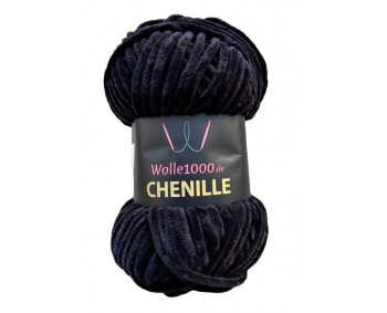 Wolle1000 Chenille - 10 schwarz - 100g