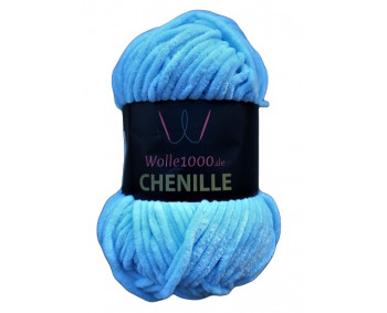 Wolle1000 Chenille - 11 hellblau - 100g
