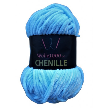Wolle1000 Chenille - 11 hellblau - 100g