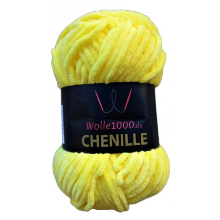Wolle1000 Chenille - 14 gelb - 100g