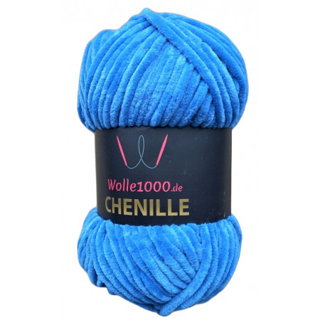 Wolle1000 Chenille - 35 blau - 100g