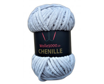 Wolle1000 Chenille - 36 hellgrau - 100g