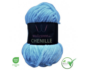 Wolle1000 Chenille - 11 hellblau - 100g