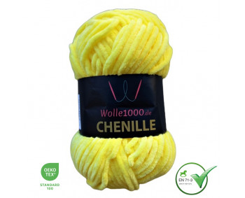 Wolle1000 Chenille - 14 gelb - 100g