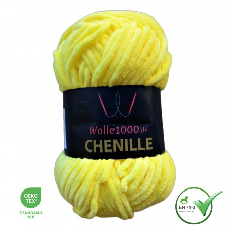 Wolle1000 Chenille - 14 gelb - 100g