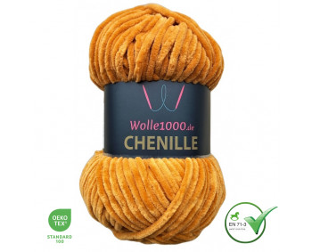 Wolle1000 Chenille - 28 goldbraun - 100g