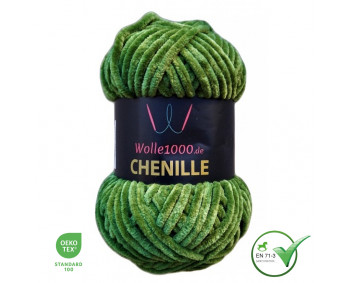 Wolle1000 Chenille - 32 dunkelgrün - 100g