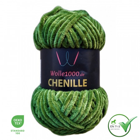 Wolle1000 Chenille - 32 dunkelgrün - 100g