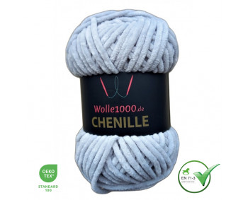 Wolle1000 Chenille - 36 hellgrau - 100g