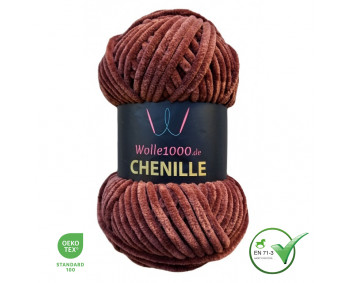 Wolle1000 Chenille - 40 braun - 100g