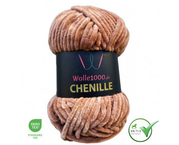 Wolle1000 Chenille - 41 hellbraun - 100g