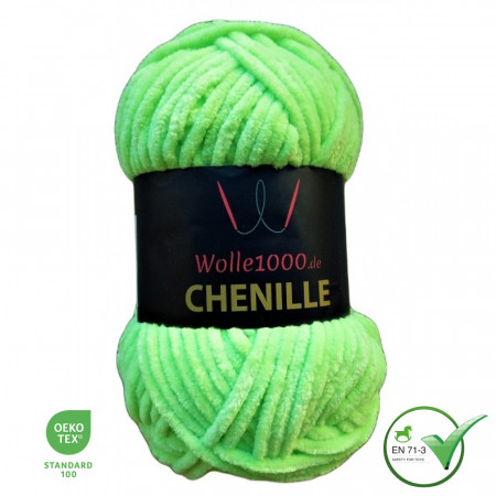 Wolle1000 Chenille - 47 hellgrün - 100g