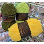 Wolle1000 Chenille - 28 goldbraun - 100g