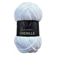 Wolle1000 Chenille - 01 weiss - 100g