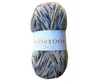 Wolle1000 Super Sox 6 - Farbe 100  - natur-beige-grau