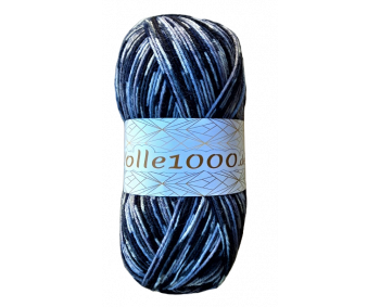 Wolle1000 Super Sox 6 - Farbe 102  - schwarz-grau