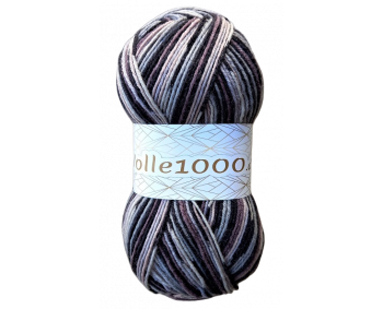 Wolle1000 Super Sox 6 - Farbe 156  - schwarz-grau-taupe