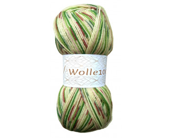 Wolle1000 Super Sox 6 - Farbe 173 - hellgrün-grün-braun
