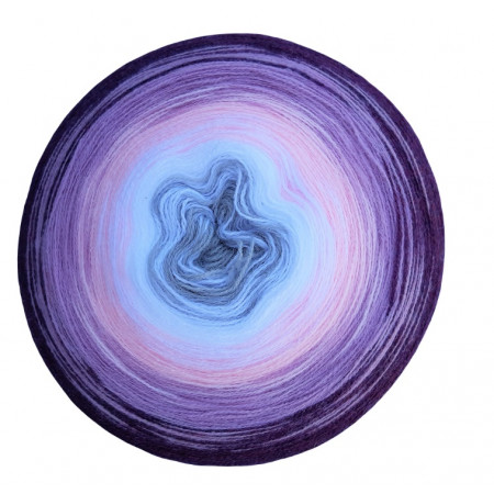 Wolle1000 - Trend Acrylic - Farbe 1008 (Grau-Weiss-Rosa-Flieder-Violett) 2000m Bobbel