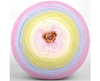 Wolle1000 - Trend Acrylic - Farbe 1010 (Babyrosa-Vanille-Grün-Hellblau-Rosa) 2000m Bobbel