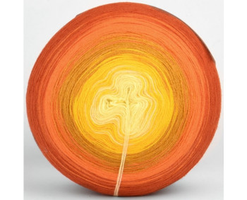 Wolle1000 - Trend Acrylic - Farbe 1031 (Vanille-Gelb-Senf-Orange-Rost) 2000m Bobbel