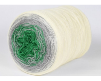 Wolle1000 - Trend Acrylic - Farbe 127 (Grün-Hellgrau-Creme) 2000m Bobbel