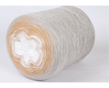 Wolle1000 - Trend Acrylic - Farbe 158 (Weiss-Beige-Natur) 2000m Bobbel