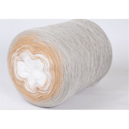 Wolle1000 - Trend Acrylic - Farbe 158 (Weiss-Beige-Natur) 2000m Bobbel