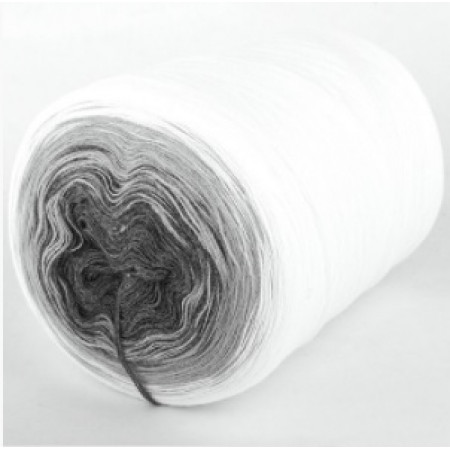 Wolle1000 - Trend Acrylic - Farbe 187 (Grau-Hellgrau-Weiss) 2000m Bobbel