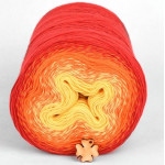 Wolle1000 - Trend Cotton - Farbe 412 (Gelb-Orange-Rot) 1000m Bobbel