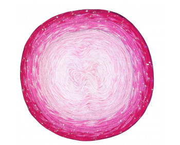 Wolle1000 - Trend CottonLUX - Farbe 7875 (Babyrosa-Rosa-Candy-Pink) 900m Bobbel mit Glitzer
