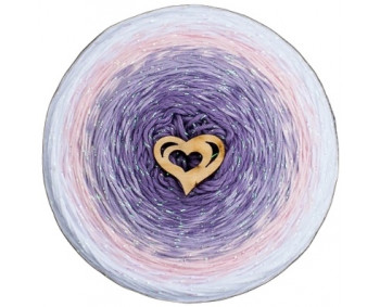 Wolle1000 - Trend CottonLUX - Farbe 8505 (Lila-Flieder-Rosa-Weiss) 900m Bobbel mit Glitzer