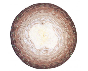 Wolle1000 - Trend CottonLUX - Farbe 8735 (Creme-Beige-Braun-Nuss) 900m Bobbel mit Glitzer