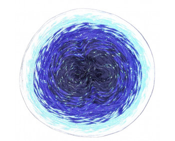 Wolle1000 - Trend CottonLUX - Farbe 8765 (Marine-Royal-Mint-Weiss) 900m Bobbel mit Glitzer