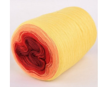 Wolle1000 - Trend Merino - Farbe 525 (Bordo-Rot-Orange-Gelb) 1450m Bobbel