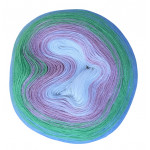 Wolle1000 - Trend Merino - Farbe 530 (Weiss-Rosa-Grün-Hellblau) 1450m Bobbel