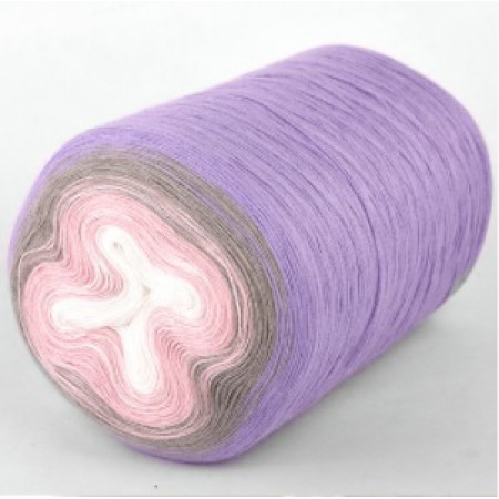 Wolle1000 - Trend Merino - Farbe 538 (Weiss-Rosa-Grau-Lavendel) 1450m Bobbel