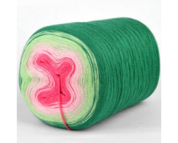 Wolle1000 - Trend Merino - Farbe 546 (Pink-Rosa-Hellgrün-Grün) 1450m Bobbel