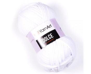 Dolce von YarnArt - 100g Chenille Garn - Farbe 741 weiss