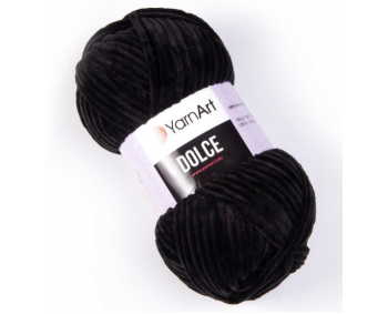 Dolce von YarnArt - 100g Chenille Garn - Farbe 742 schwarz