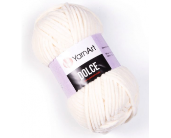 Dolce von YarnArt - 100g Chenille Garn - Farbe 745 creme